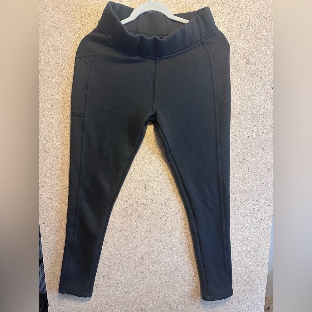Women's Black High-Waist Leggings Swiss Alps Size Medium